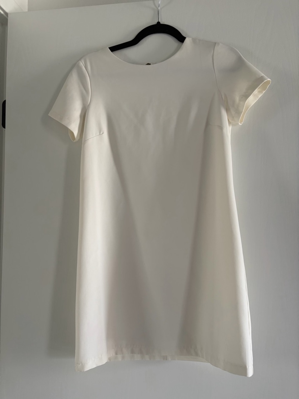 Lulus Ivory Zippered Short-Sleeve A-Line Dress